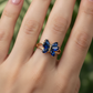 anillo mariposa azul