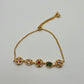 pulsera de medallones multicolor estilo vintage