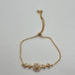 pulsera de copos con zirconia baguette