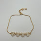 Pulsera Ajustable Corazones brillantes