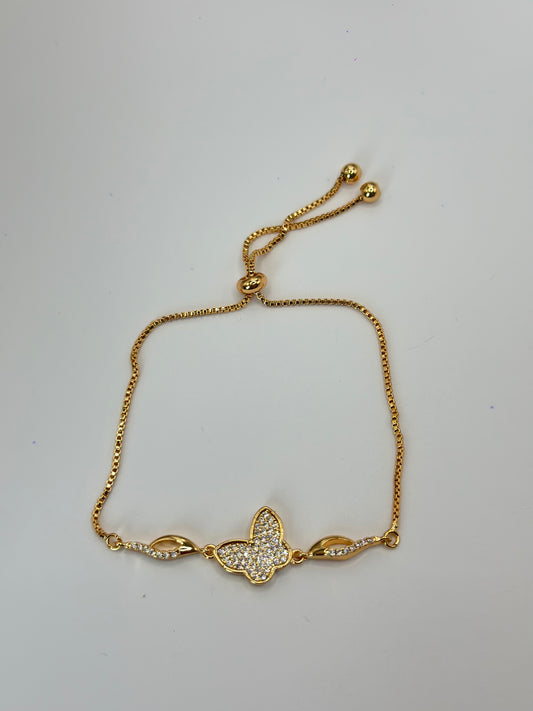 Pulsera Ajustable Mariposa dorada