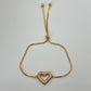 PULSERA AJUSTABLE CORAZÓN HUECO