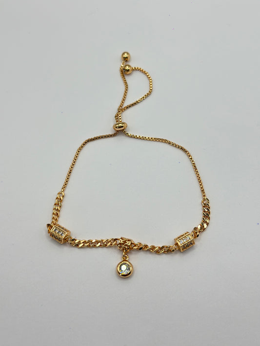 PULSERA AJUSTABLE CILINDRO PAVE