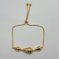 PULSERA AJUSTABLE CONICO PAVE RAYADO