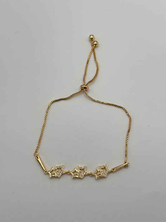 PULSERA AJUSTABLE TRIPLE ESTRELLA