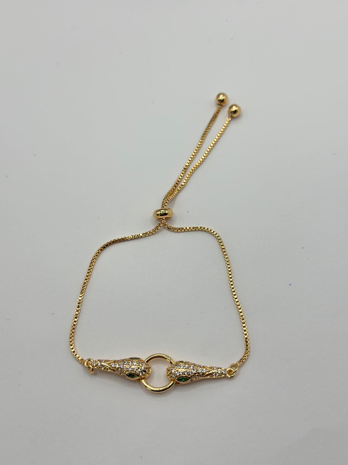 PULSERA AJUSTABLE VIBORAS DORADAS