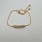 PULSERA AJUSTABLE BARRA PAVE