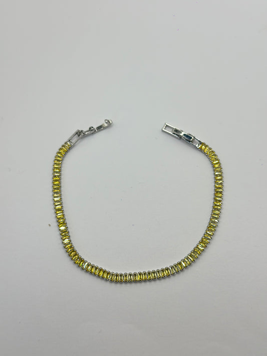 PULSERA TENNIS AMARILLA