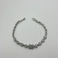 PULSERA FLORAL PLATA