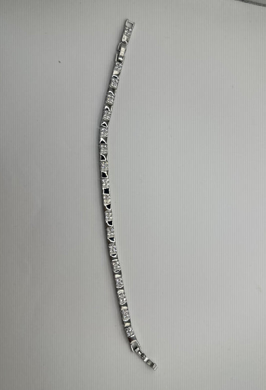 PULSERA ESLABONADA CUADRADOS PAVÉ