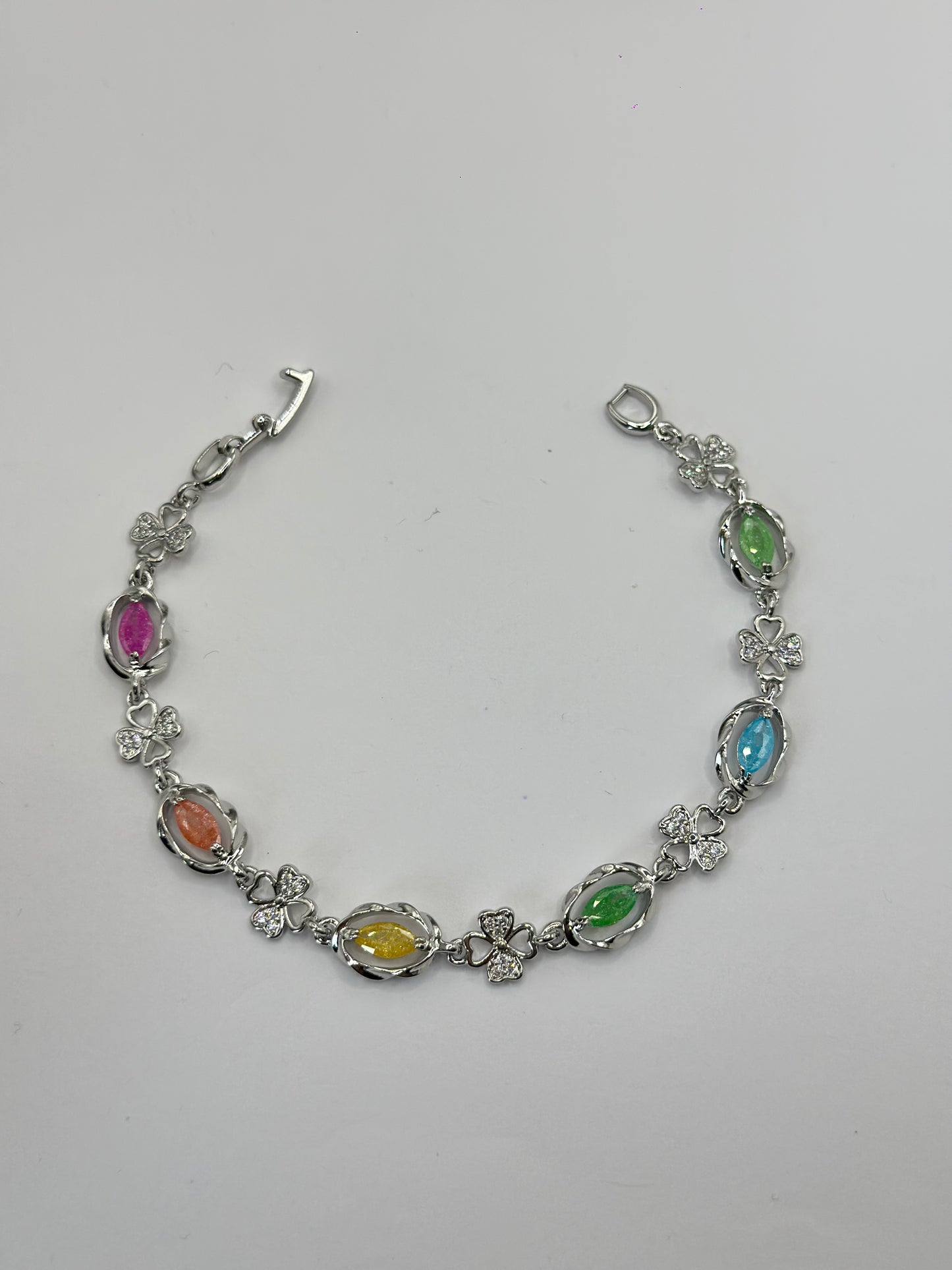 Pulsera trébol arcoiris