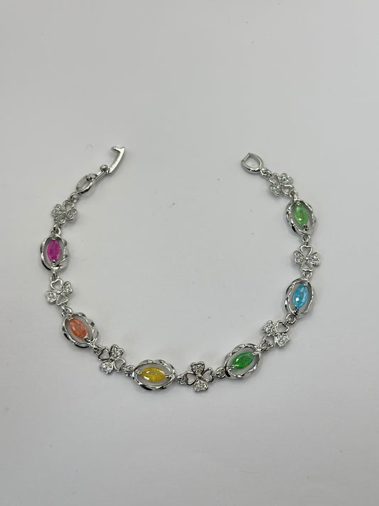 Pulsera trébol arcoiris