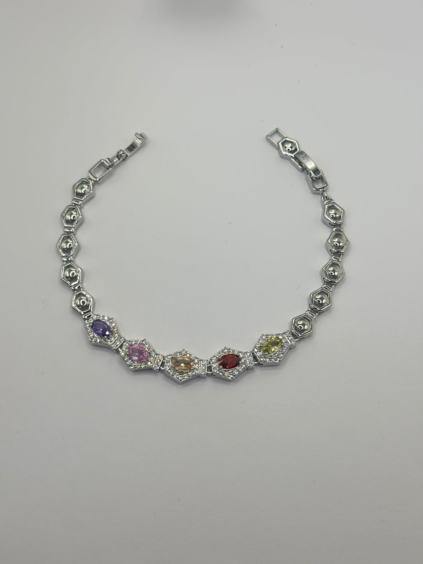 PULSERA HEXAGONO MULTICOLOR