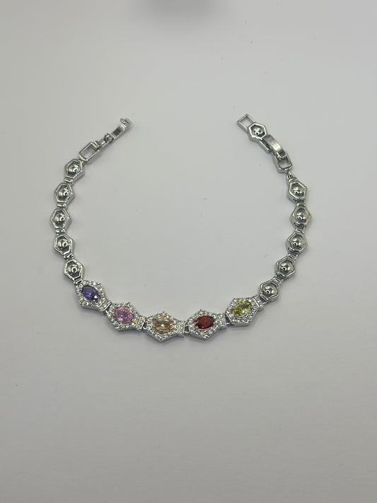 PULSERA HEXAGONO MULTICOLOR