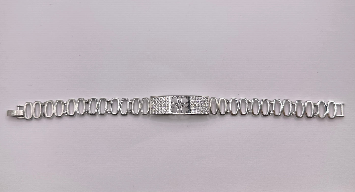 PULSERA BARRA FLORAL