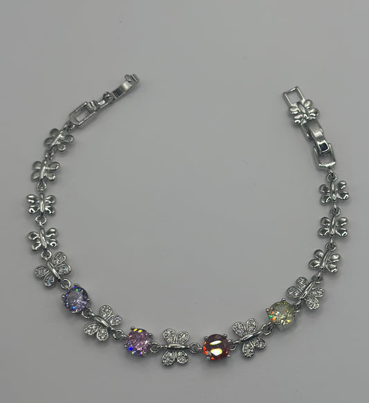 PULSERA MARIPOSAS BRILLOSAS