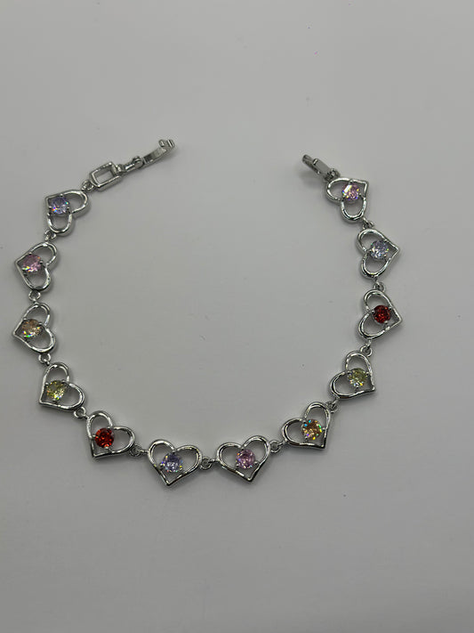 PULSERA MULTIPLES CORAZONES