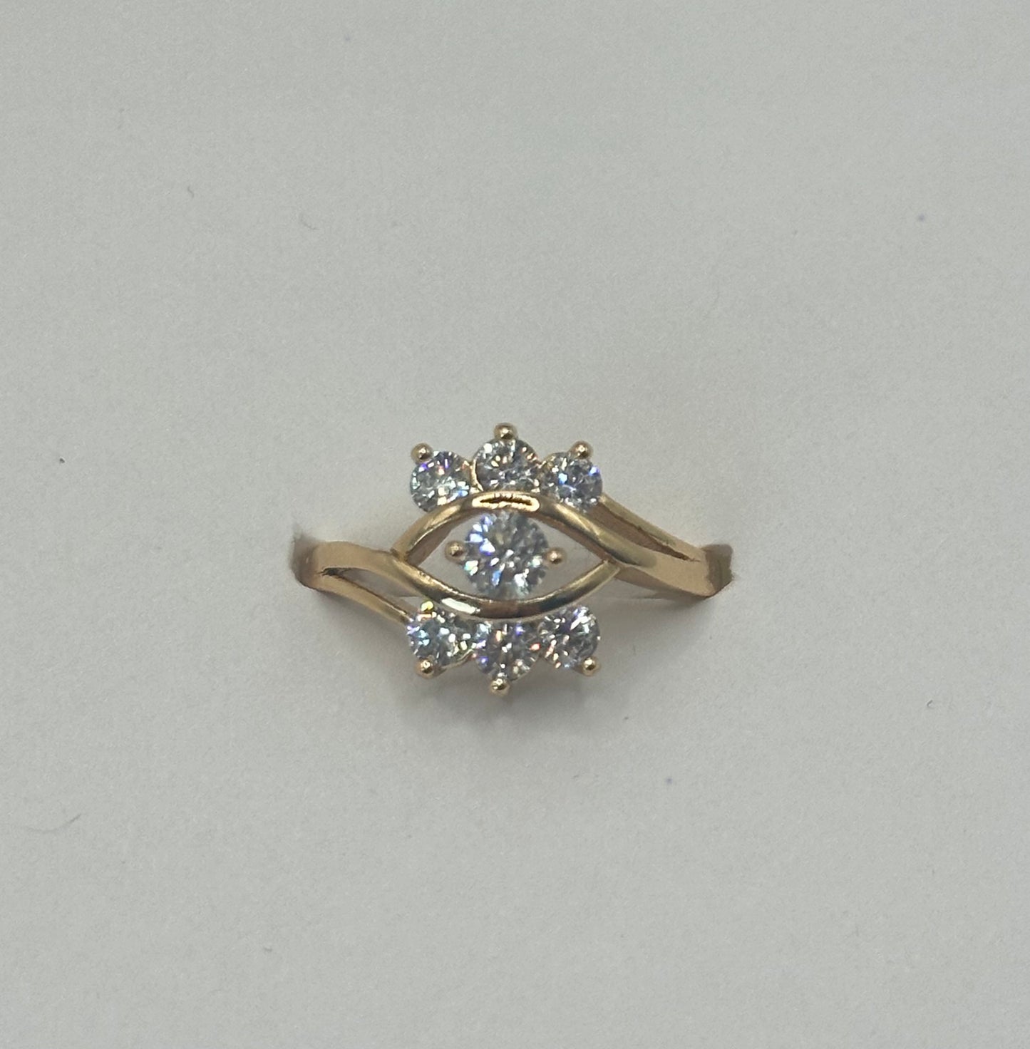 ANILLO OJO  CON PIEDRAS BRILLANTES