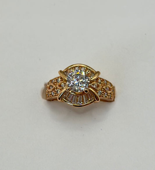 ANILLO SOLITARIO PAVÉ