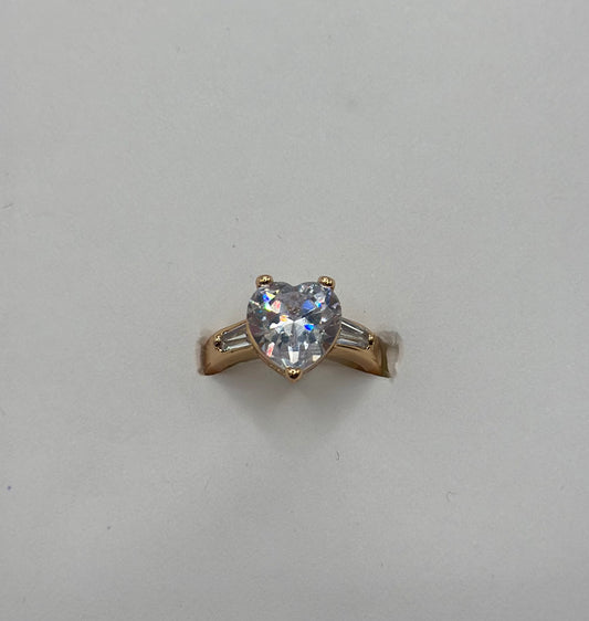 ANILLO CORAZON  GRANDE BRILLANTE