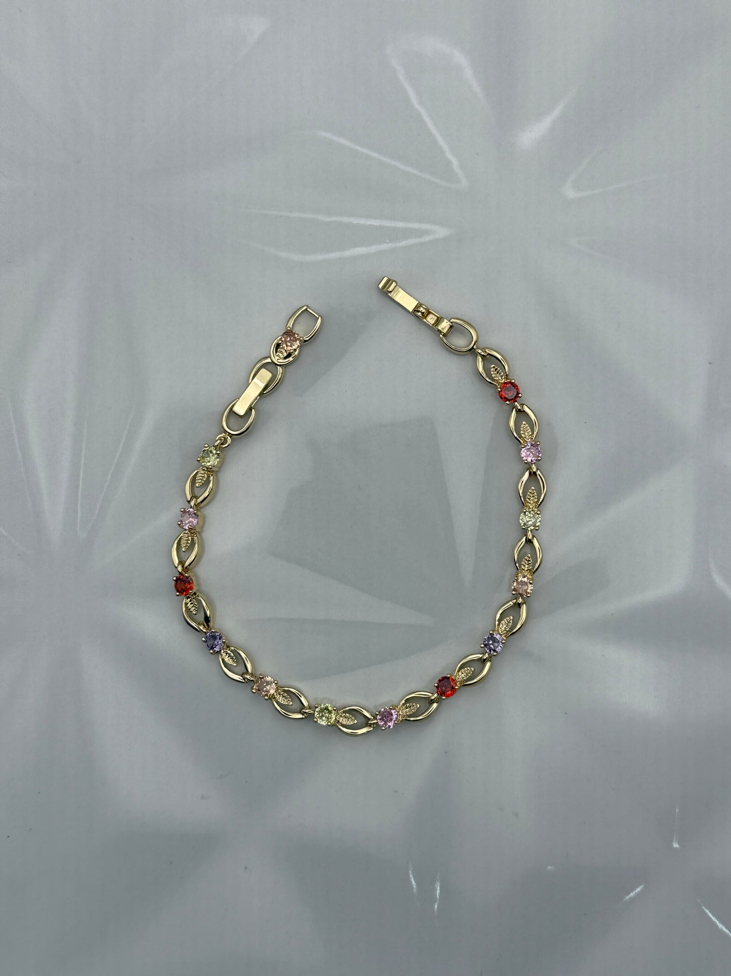 Pulsera de Hojas con Piedras Multicolor