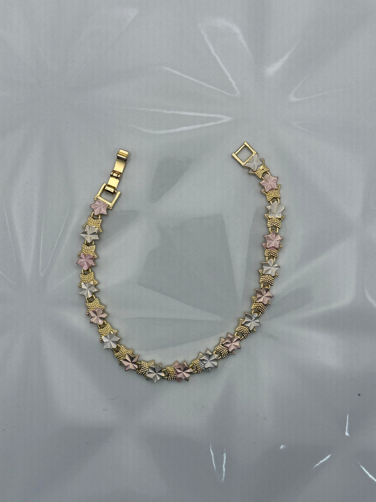 Pulsera de Estrellas Tricolor Diamantada