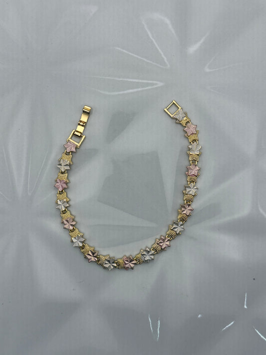 Pulsera de Estrellas Tricolor Diamantada