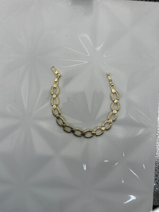 Pulsera de Eslabones Ovalados con Greca Griega