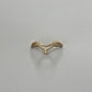 ANILLO CHEVRON DOBLE SOLITARIO