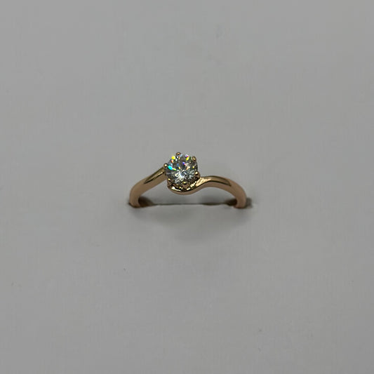 anillo ola solitario
