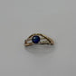anillo solitario zafiro azul
