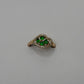 anillo tebol esmeralda con halo