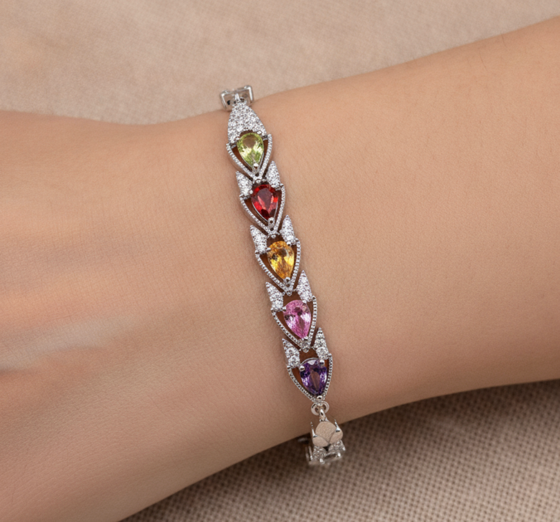 pulsera ramo multicolor pavé