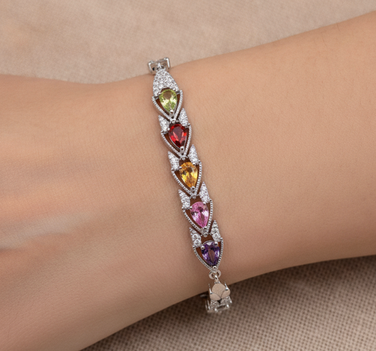 pulsera ramo multicolor pavé
