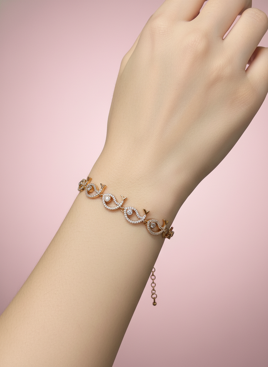 pulsera de delfines con zirconias