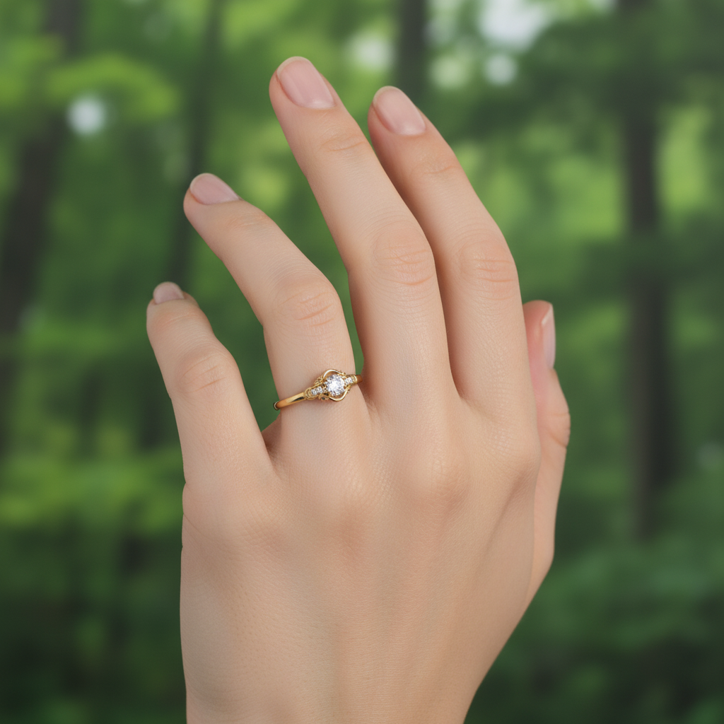 anillo solitario vintage
