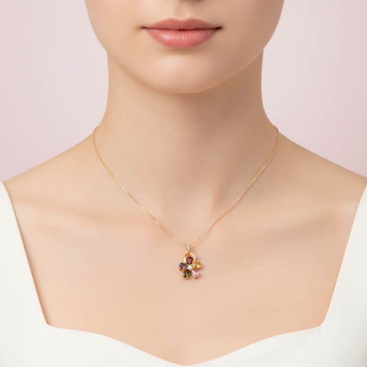 collar de flor Multicolor