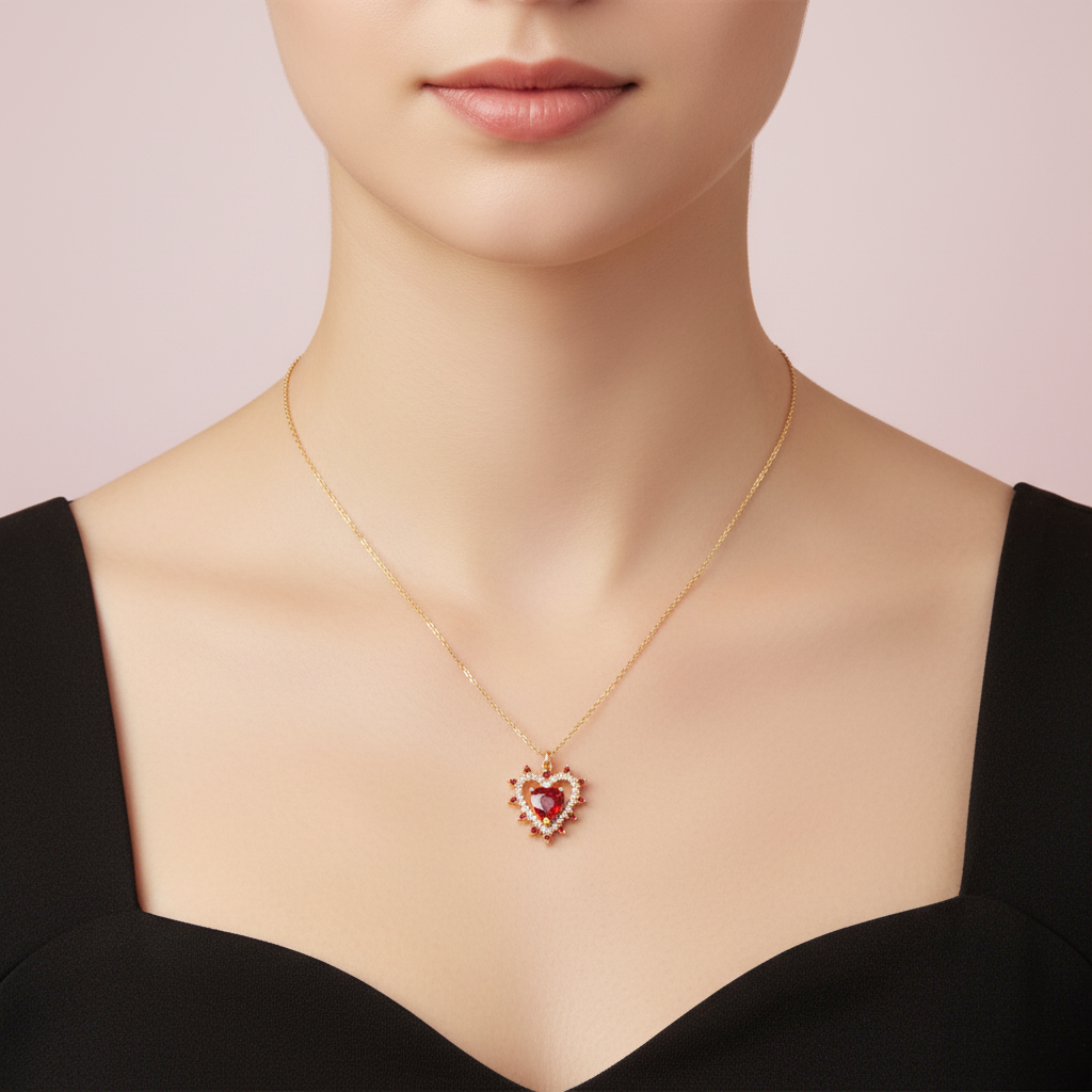 ollar de corazón rojo con sol