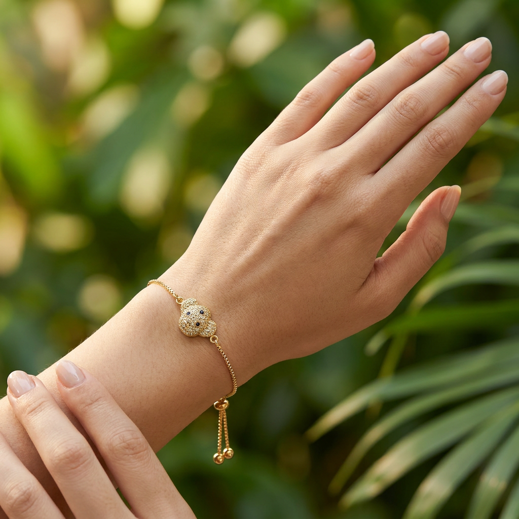pulsera con dije de cara smiley