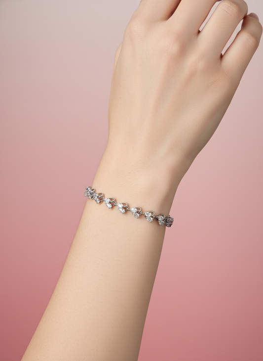 pulsera de tenis de corazones