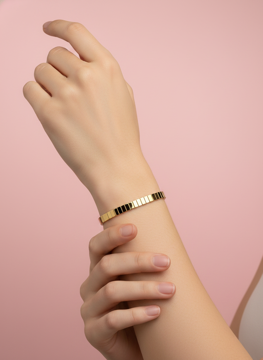 Pulsera de Eslabones Cuadrados