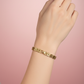 Pulsera de Eslabones Ovalados con Corte Diamante en X
