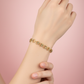 Pulsera de Corazones Calados con Corte Diamante