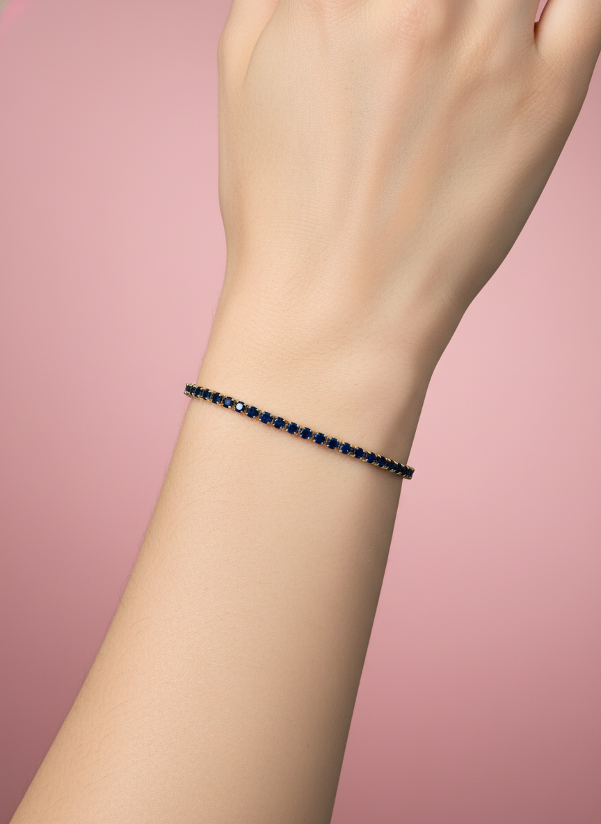 Pulsera tennis  azul