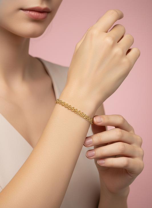 Pulsera de flores diamantadas