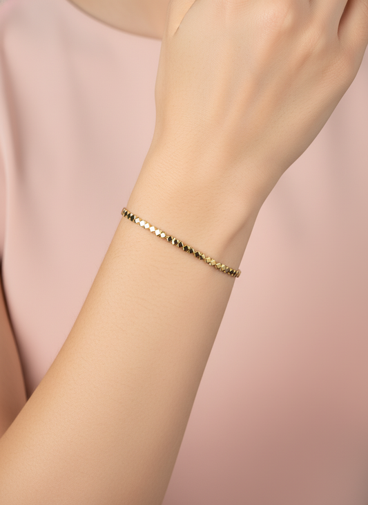 Pulsera de eslabones en rombo