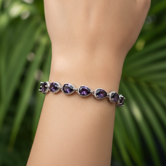 pulsera de tenis Morada